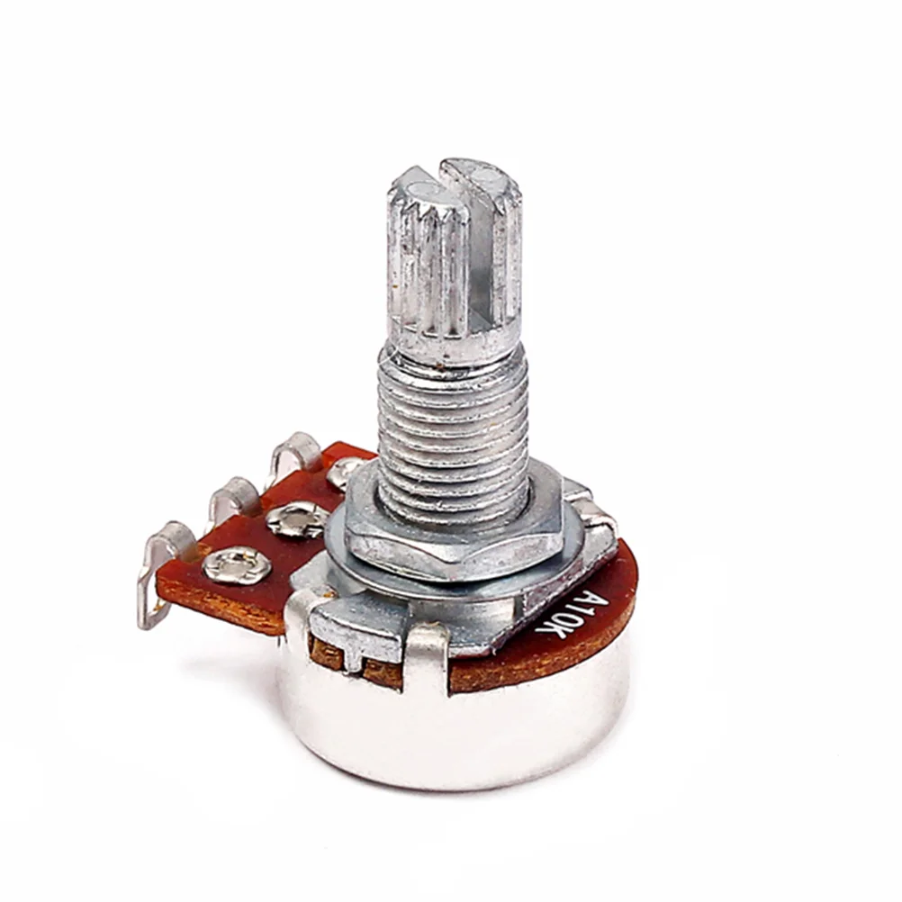 

Long Shaft Potentiometer Guitar Volume Corner Audio-potentiometers A10K Solder Lugs Linear Ohm Resistance