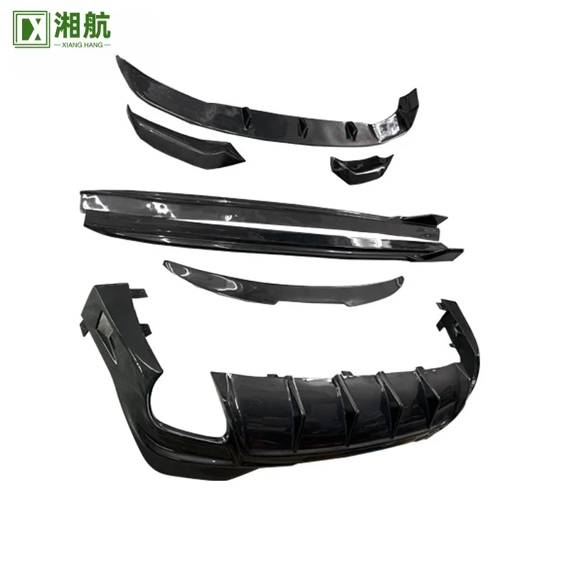 

Подходит для BMW X6 G06 модели переменного тока 2020-2021, комплект из углеродного волокна, передние боковые юбки, спойлер, задняя губа