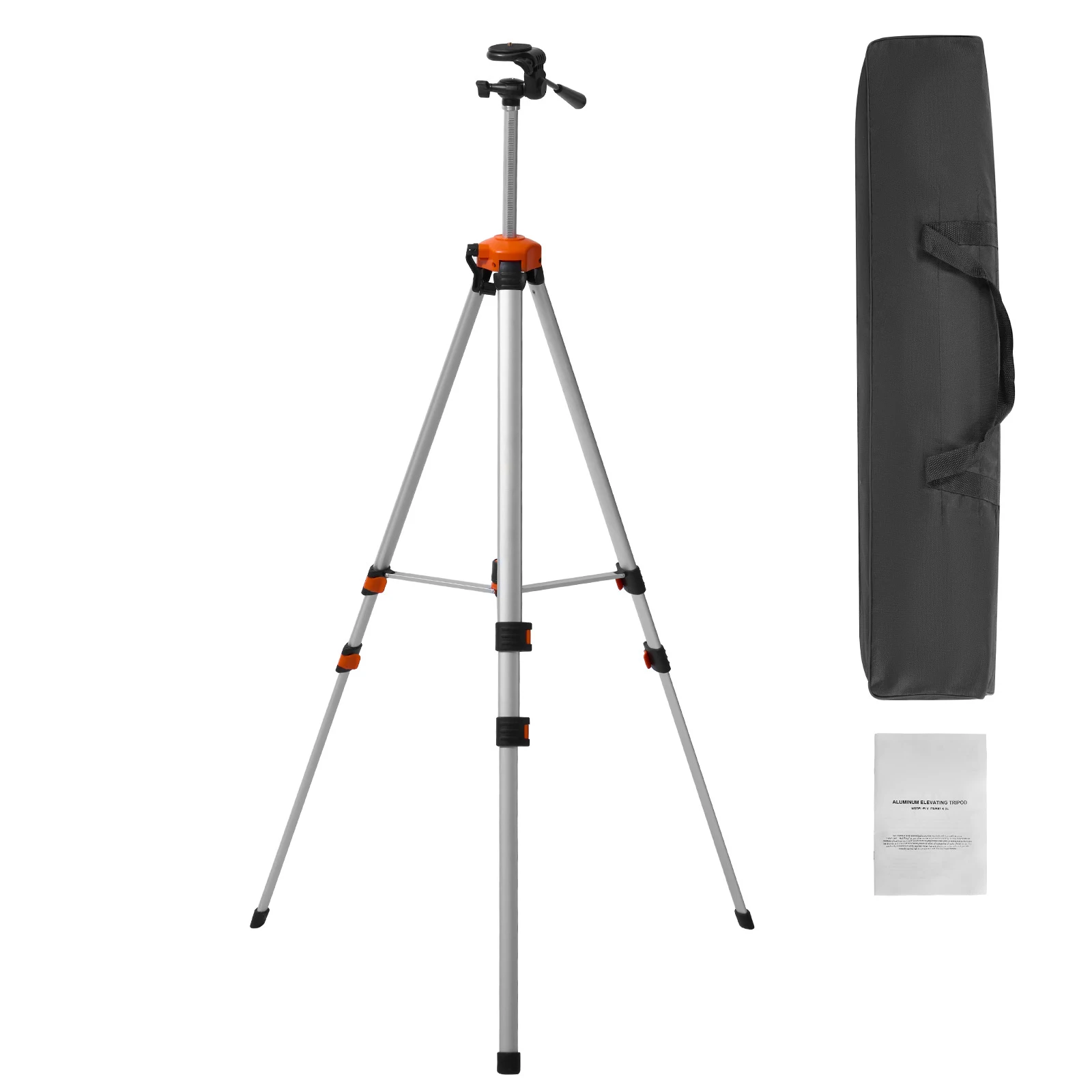 

SucceBuy Laser Level Tripod ¼ x 20 Thread Mount 27.36-68.11 inch Height Adjustment with Integrated Level Laser Scanner Stand