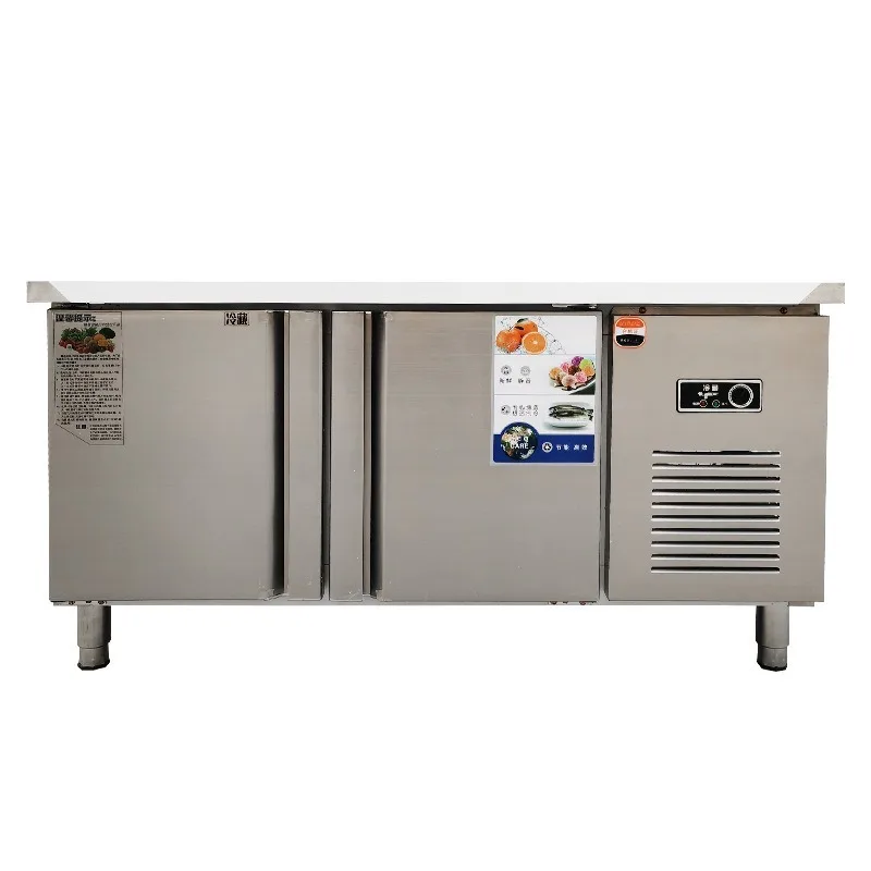 Flat freezer freezer fresh-keeping chopping board kitchen freezer refrigerator stainless steel console