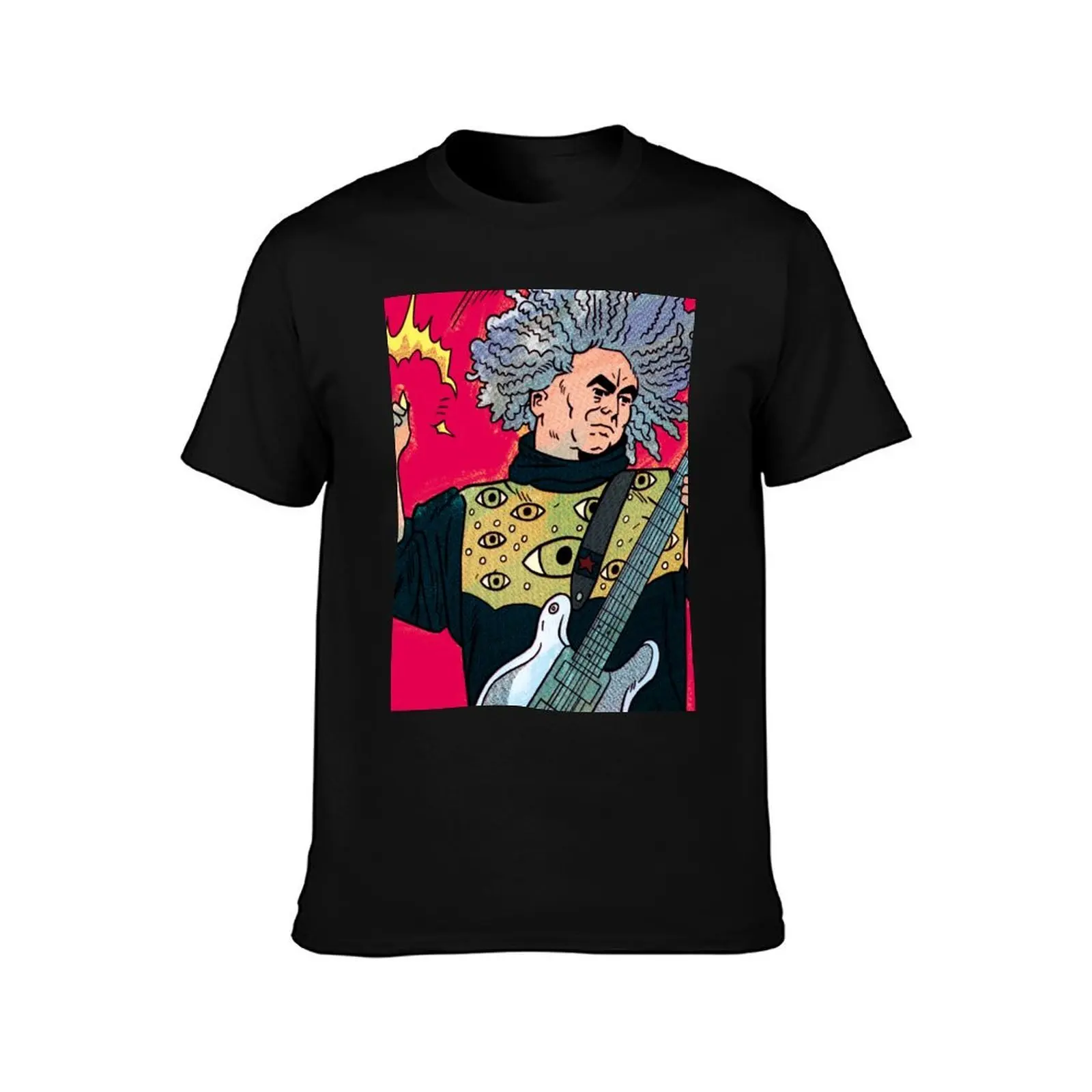 BUZZ OSBORNE T-Shirt, Summer Casual Cotton Tee, Oversized Streetwear Tops, Vintage Graphic Print, Loose Fit Short Sleeve