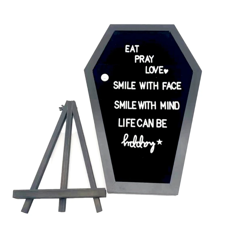 โลงศพกระดานจดหมาย Felt Letter Board Gothic กระดานข้อความตกแต่งฮาโลวีน