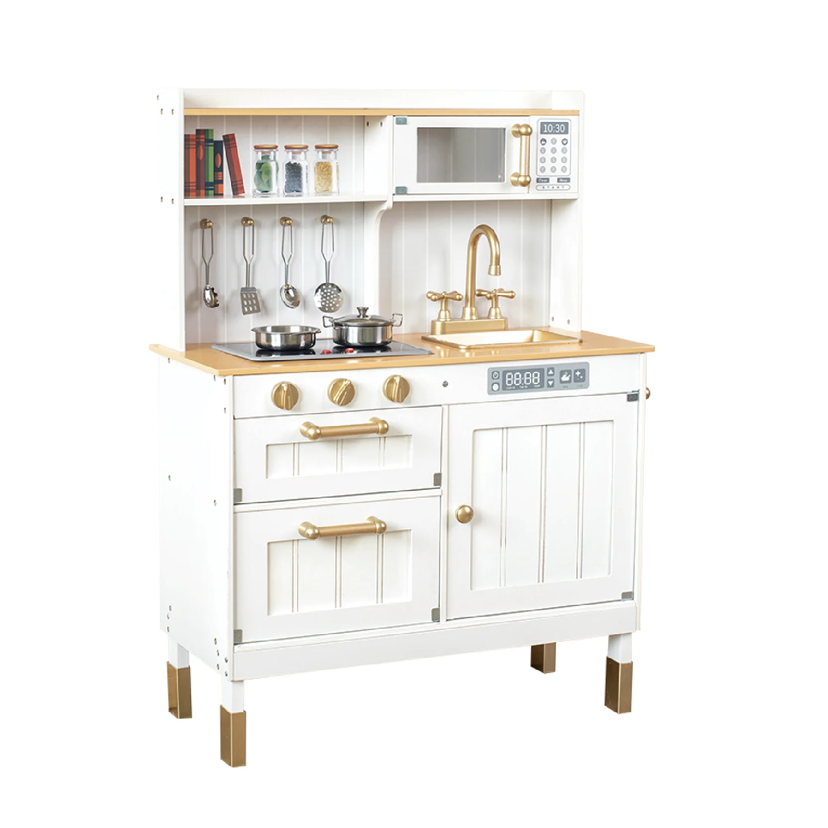 Modern Wooden Kitchen Set Toys for Unisex Kids 3-Year-Old Multifunctional Induction Cooker Educational Toy  ELJ030
