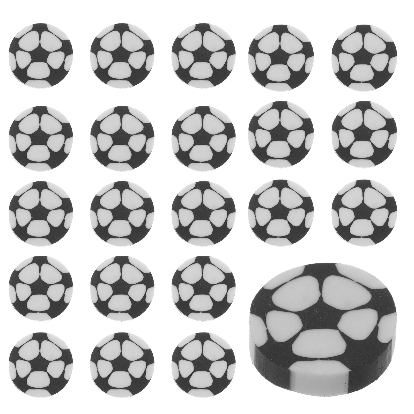 70 Pcs Football Rubber Mini Erasers Soccer Kids Sports Supplies Balls Children Stationery Cartoon for