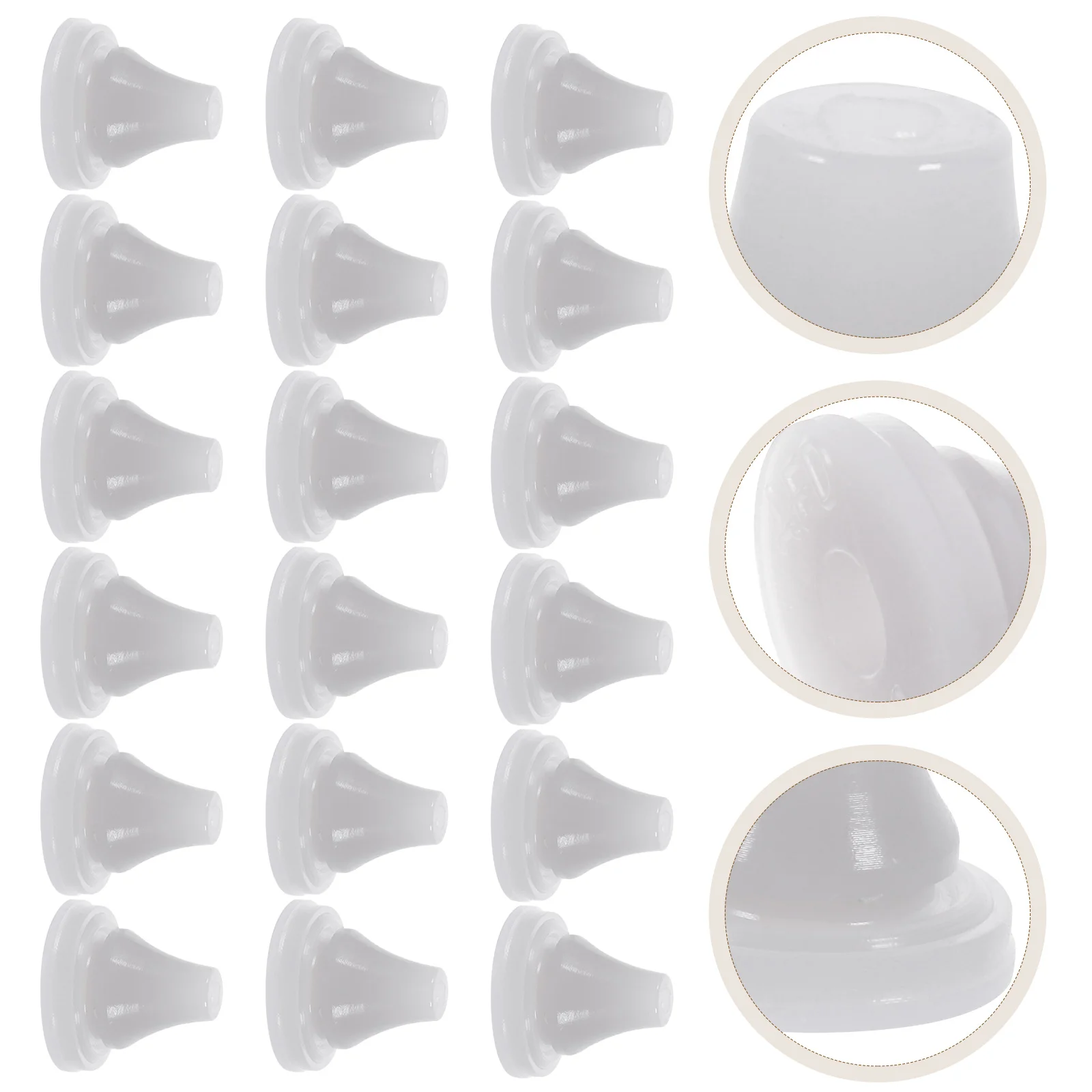 

50 Pcs Bathroom Shower Accessories Showerhead Parts Spray Nozzles Component Repairing Supplies Silicone Light Grey Hole