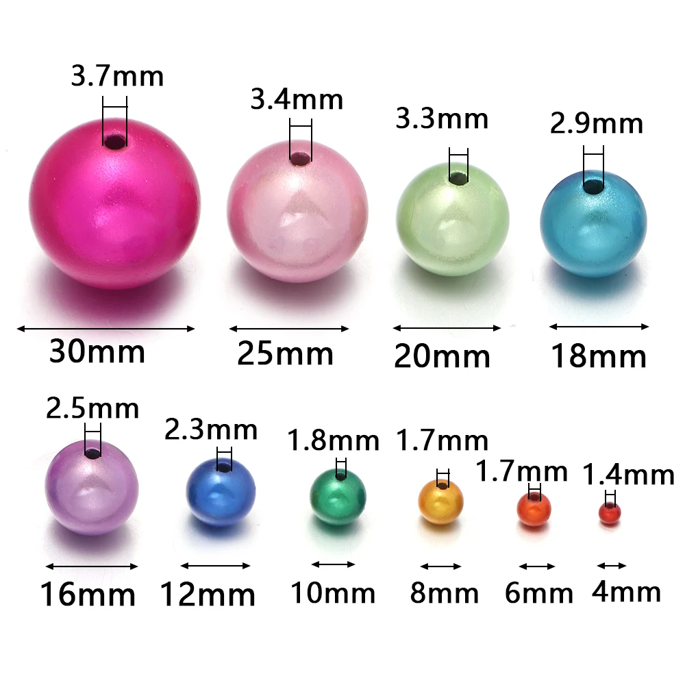 5-100pcs/lot 4-30mm Colored ABS Reflective Beads 3D Illusion Miracle Bead Loose Spacer Acrylic Round Beads DIY Bracelet Necklace image 2