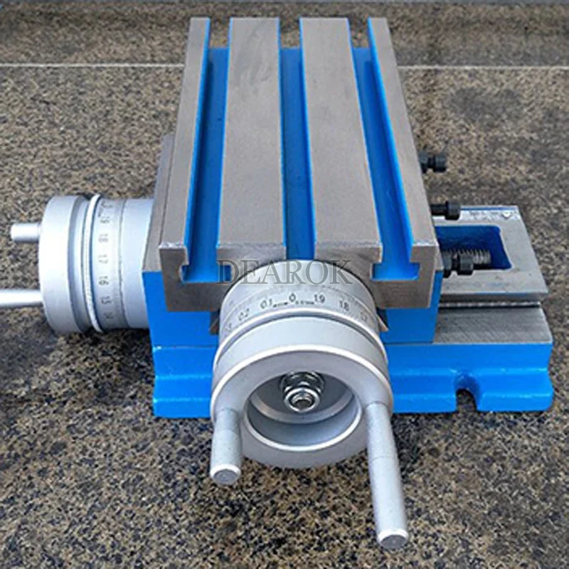 آلة طحن عبر الشريحة طاولة العمل 4 ''x 7.3'' 2 محور مجمع الدقة مجمع طحن طاولة العمل