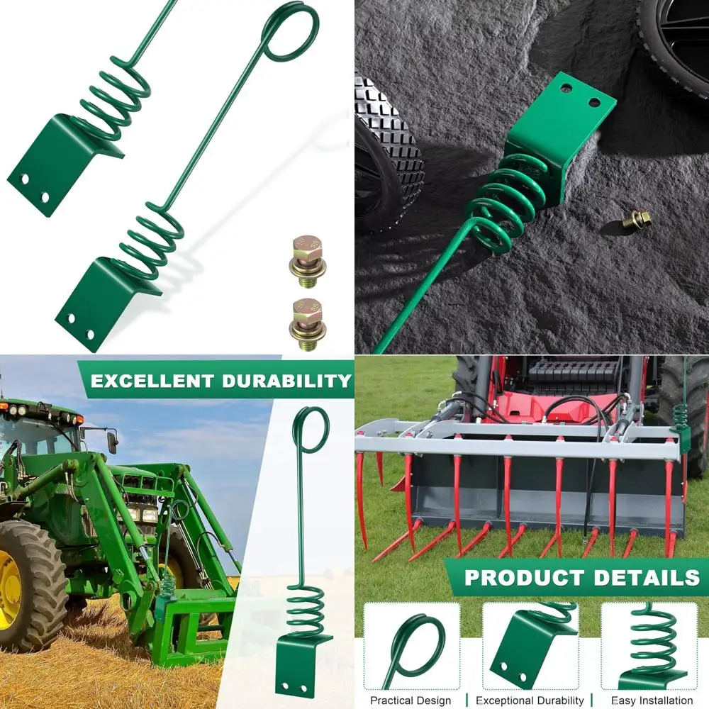 

Вешалка для гидравлического шланга для трактора, 22,8 x 3,1 дюйма, прочный зеленый материал, установочный болт в комплекте, опора для сельскохозяйственного оборудования