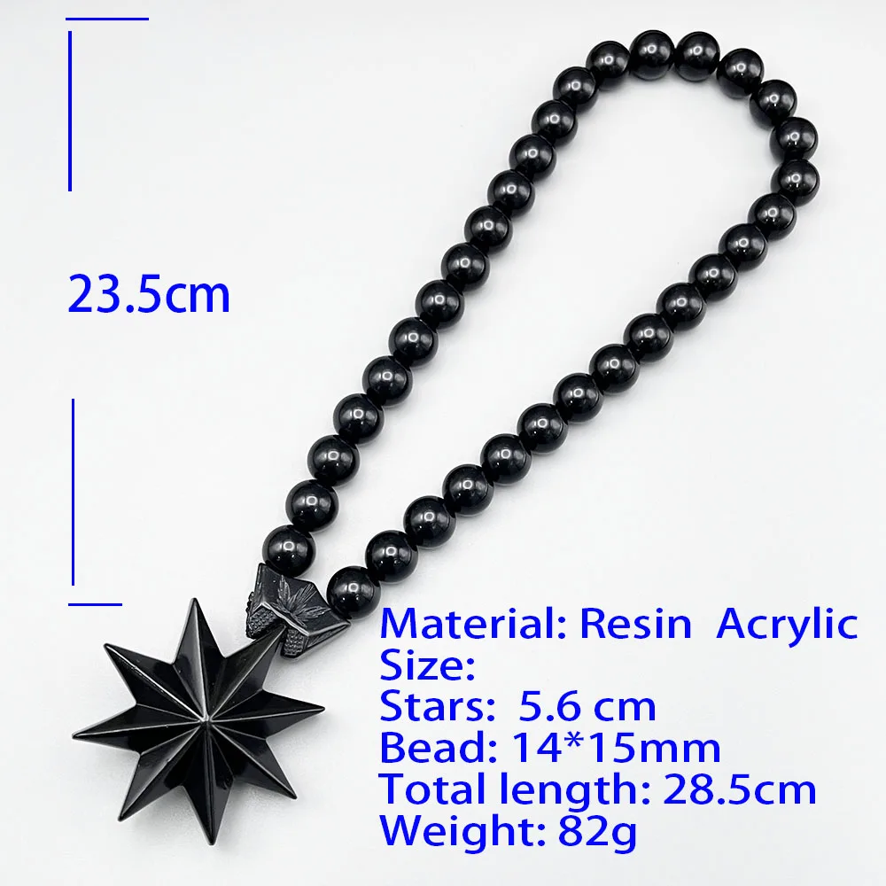 GS50 New Necklace Octagram Decoration DIY Resin Meditation 3D Three-Dimensional Perforated Car Pendants  Accessories Ornament