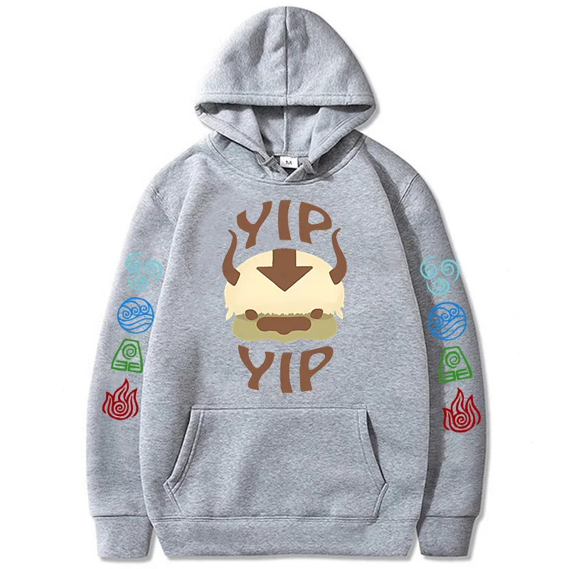 90s Casual Sweatshirts Avatar The Last Airbender Y2k Mens Hoodies Streetwear Hip Hop Harajuku Pullovers Fashion Mange Clothes