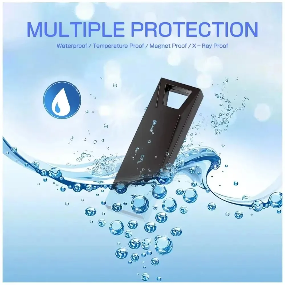 Mini Pen Drive 32G 64G 128G High Speed USB Flash Drives Black Memory Stick Silver Pendrive Gift Key Chain Storage Devices U Disk