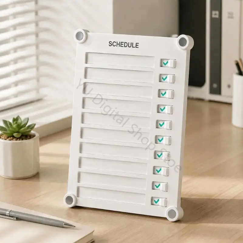 96BA Doppelseitige magnetische Nachrichtentafel für Kühlschrank, Wochenplanertafel für Familienroutinen, Büronotizen und – Detail 8