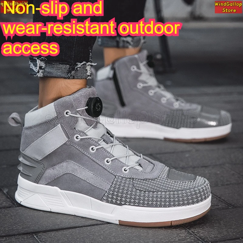 

Мотоциклетные ботинки с защитой от скольжения и падений, дышащие, для езды на мотоцикле, с увеличением высоты и амортизацией, экипировка для мотоциклистов.