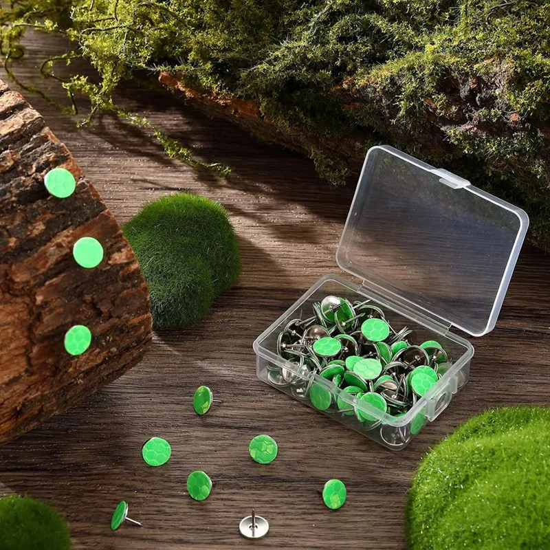 Hot-A39R-100 Pcs Reflective Tacks Trail Marking Tacks Reflective Trail Tacks Glow Tacks Reflective Trail Markers Mark Trail