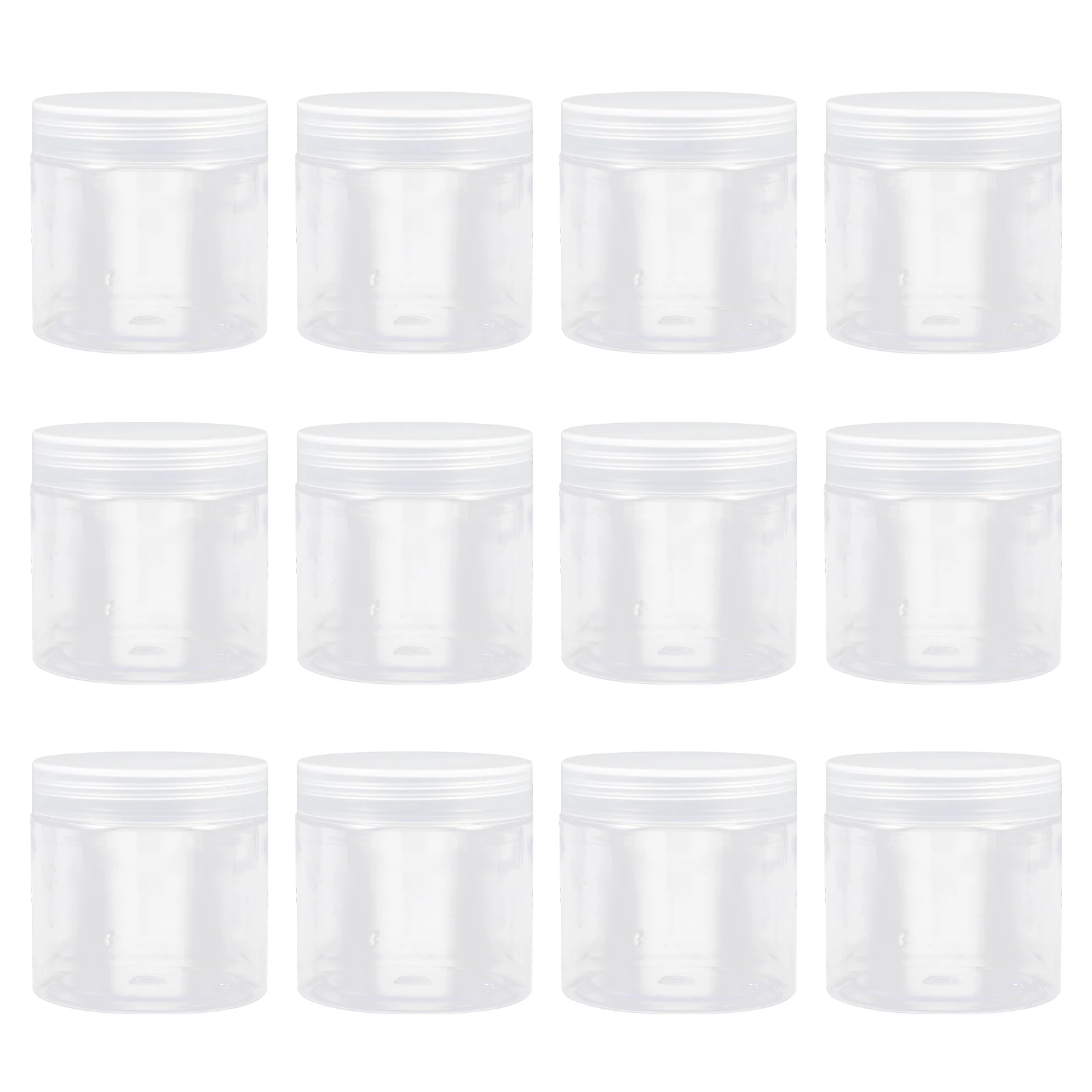 

20 Pcs Sealed Plastic Bottle Small Round Containers with Lids for Food Little Bottles Clear Durable Transparent