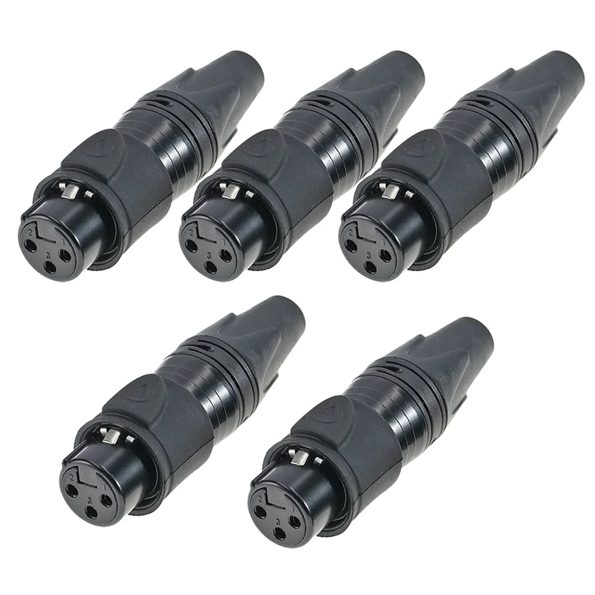 3-Pronged Waterproof Xlr Microphone Audio Plug Xlr Balanced Head Female Thread Head Shell, B