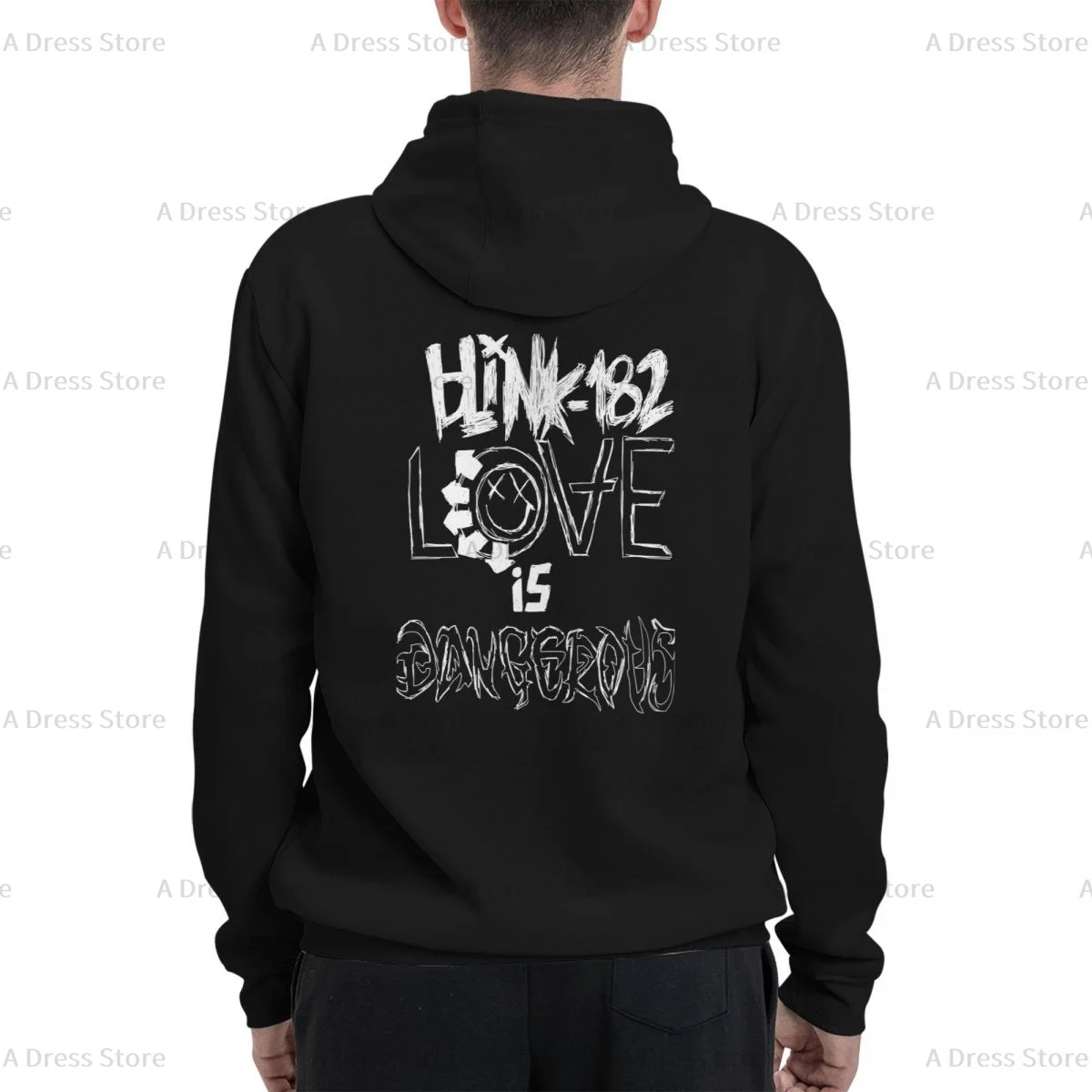 Blink 182 One More Time Polyester Two sided Hot stamping printing Men's Sweater,Unisex Vintage Pullover Hooded