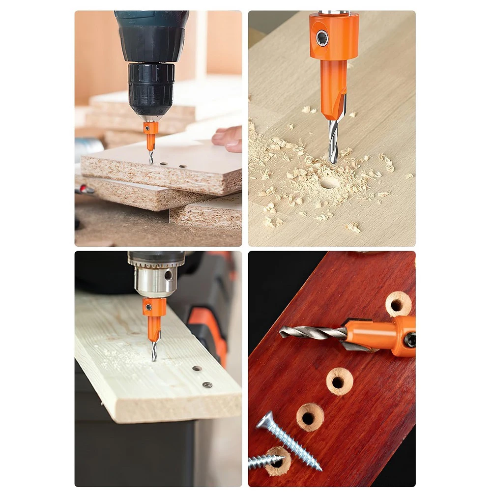 DIY Projects Adjustable Drill Bit Set Pilot Hole Drill Bits DIY Enthusiasts Detachable And Adjustable Home Repairs