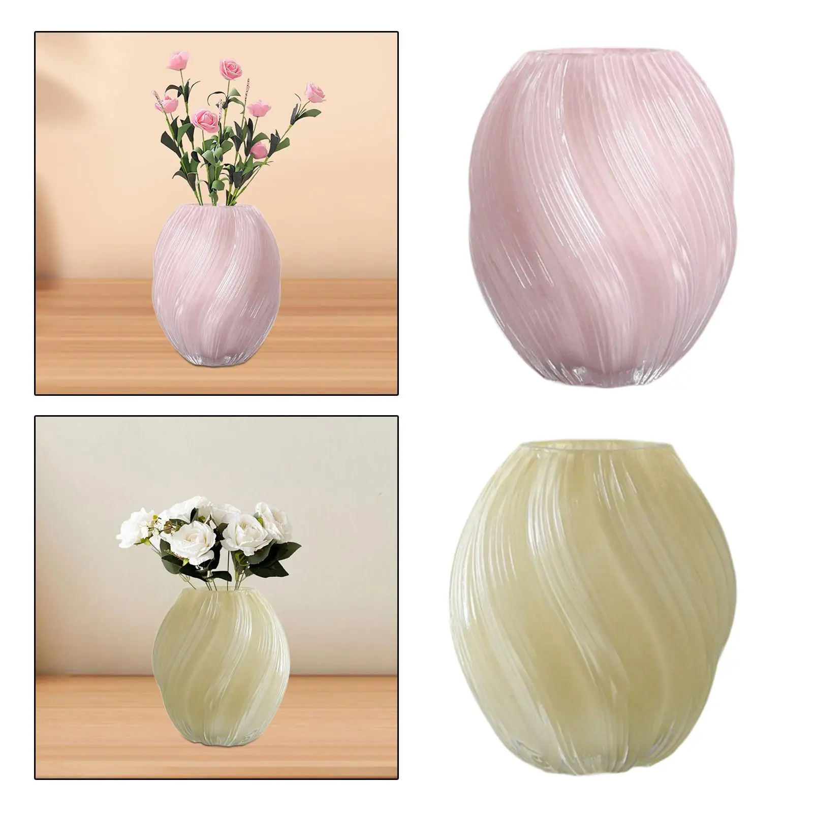 Plants Pot Decoration Bookshelf Planter Stems Bunch Storage Glass Floral Arrangements Dining Room Holiday Spiral Flower Vase