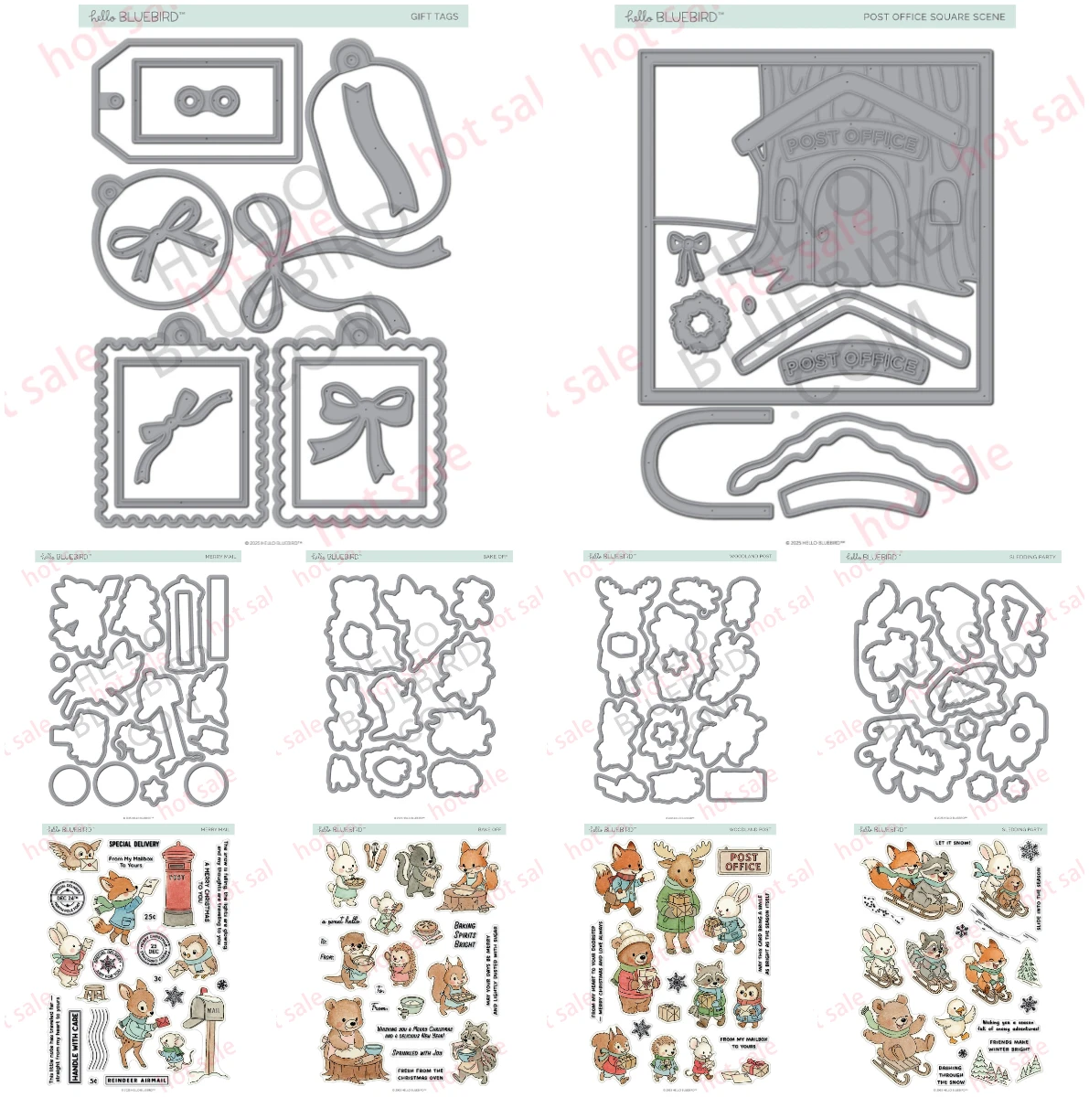 

Woodland Post Sledding Party Metal Cutting Dies Silicone Stamps Scrapbooking New Make Photo Album Card Diy Paper Embossing