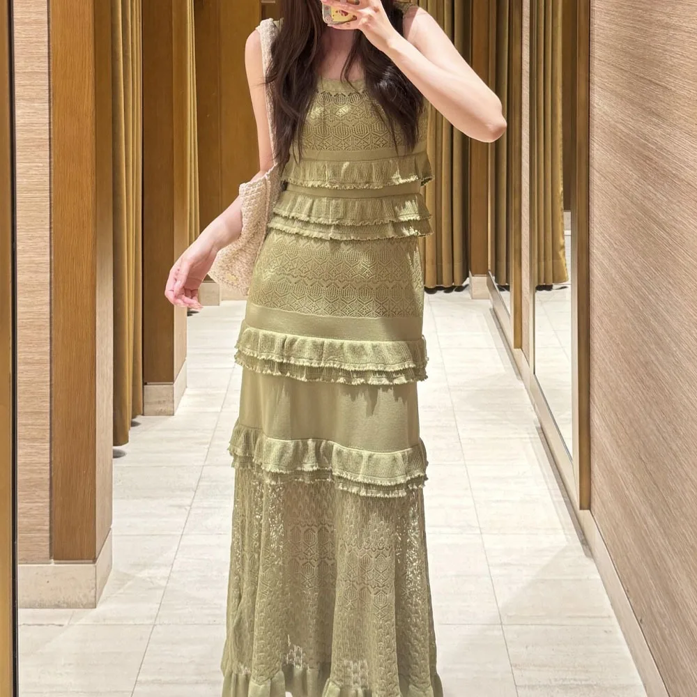 Neues französisches Sommerkleid 2026: Tailliertes Strandkleid für den Urlaub + kurzer Trägerrock