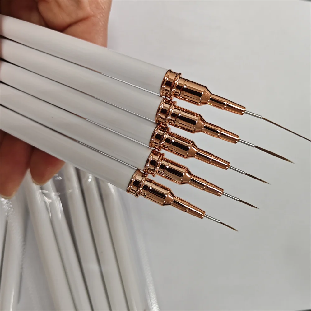 

3/5Pcs Professional Nail Art Liner Painting Pen 7/10/12/15/20mm Elongated Lines Drawing Pen DIY Gometric&Flowers Nail Paint Tool