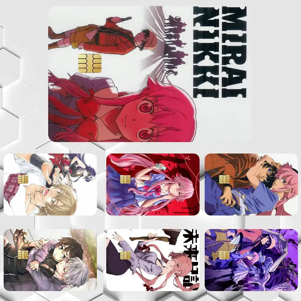 Future Diary  Mirai Nikki Anime   Sticker Film Tape Skin for Credit Card Debit Card Cartoon Waterproof Stickers