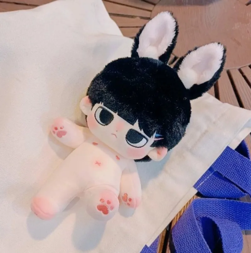 

No Attribute Cute Rabbit Ear Dress-up Dolls Cosplay Cotton Stuffed Plush Doll Body Plushie Toys 20cm Fans Gift