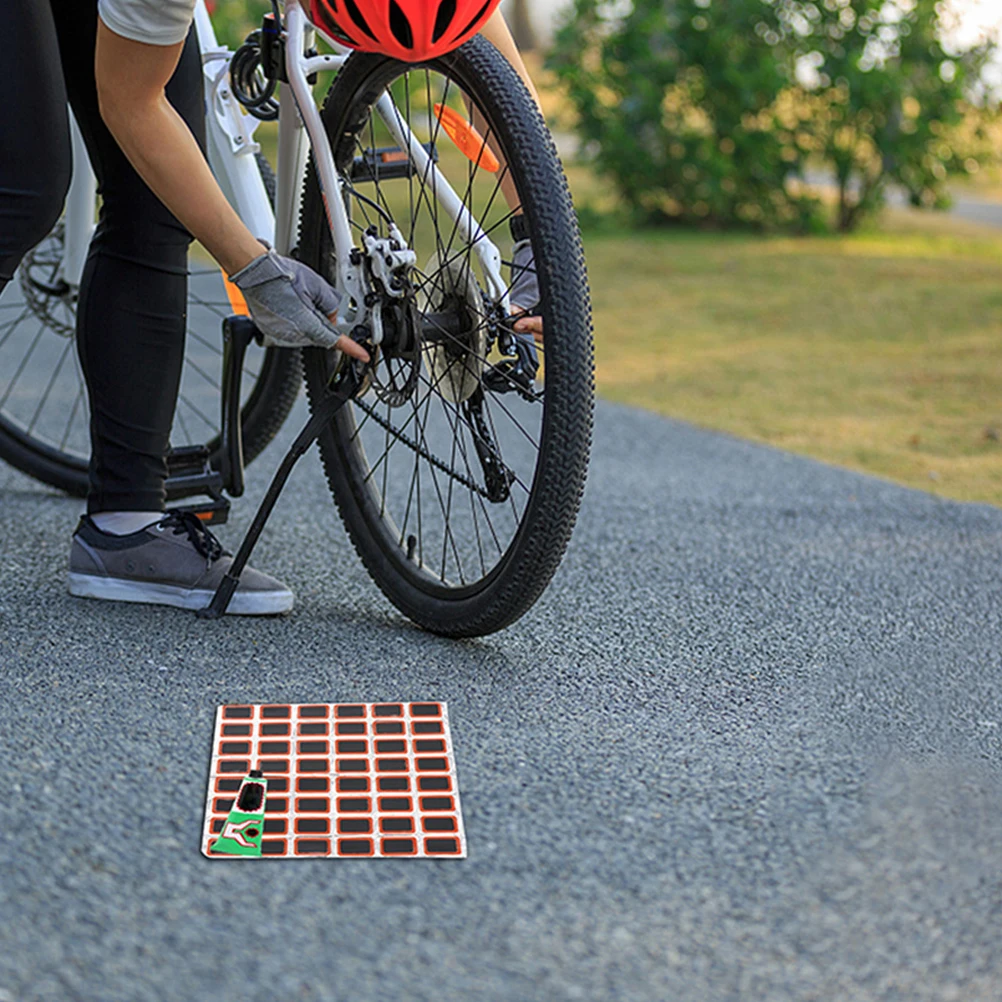 

1Set Patch Kit for Bike Tires All-in-One Portable Tire Repair Set for Cyclists Multi-Use Inner Tube Fixing Solution Gear