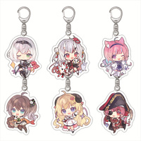 Anime Hololive Cute Keychain Figures Cospaly live Usada Pekora Rushia Acrylic Key Chain Bag Pendant Women Jewelry Fans Prop