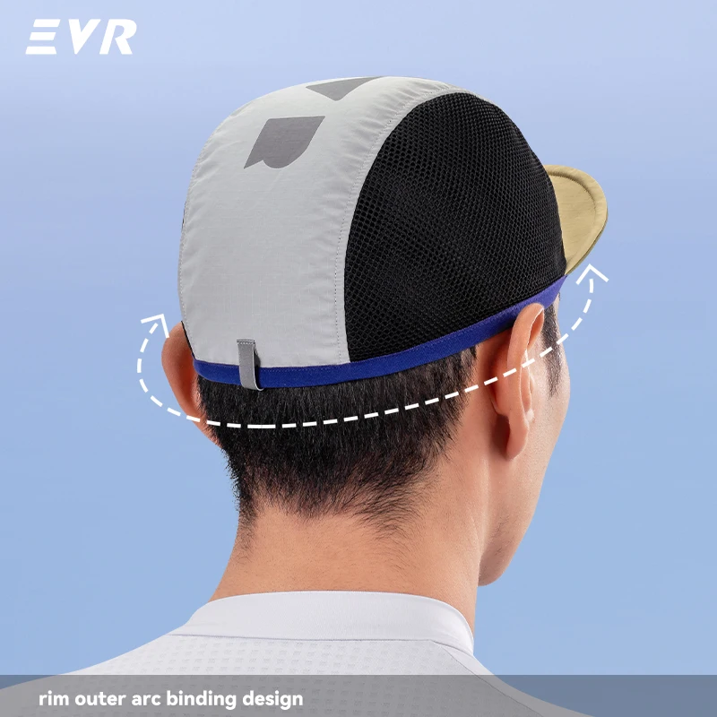 Immagine 6: Cappellino in Tessuto EVR per Ciclismo, Berretto Sportivo Stampato, Cappello da Esterno ad Asciugatura Rapida e Assorbente, Sottocasco per Bicicletta da Strada