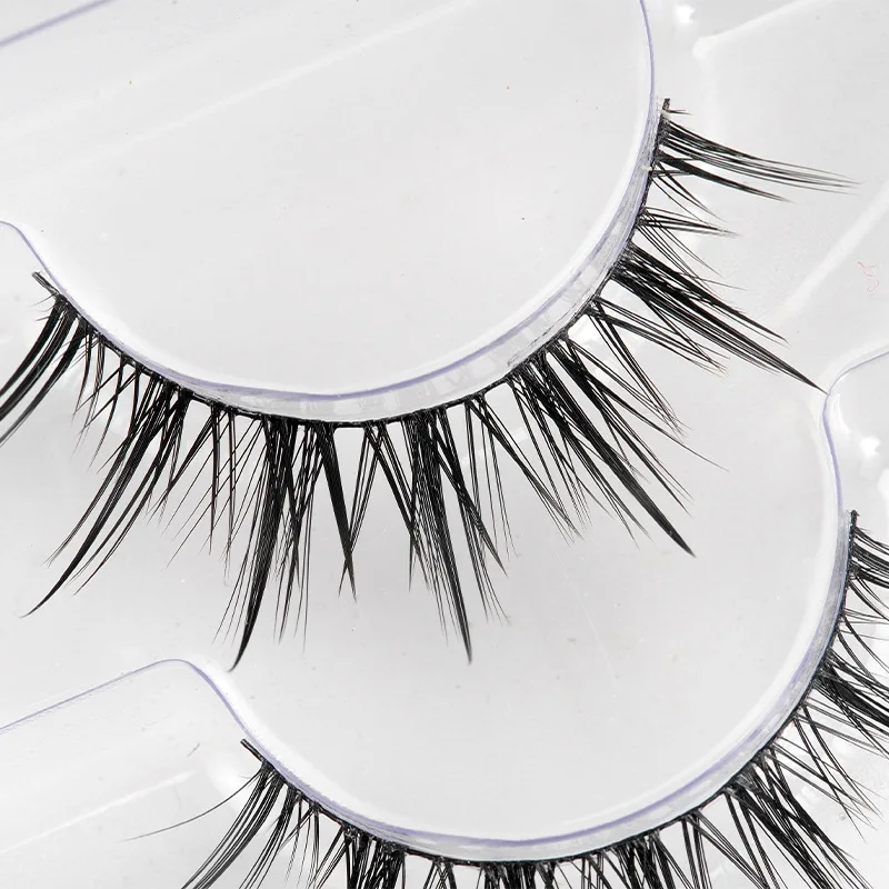 8 Pairs Camellia False Eyelashes full strips C Curl 9-13mm Mixed Length Thai Style Pure Desire Demonic Comic Hybrid Lashes