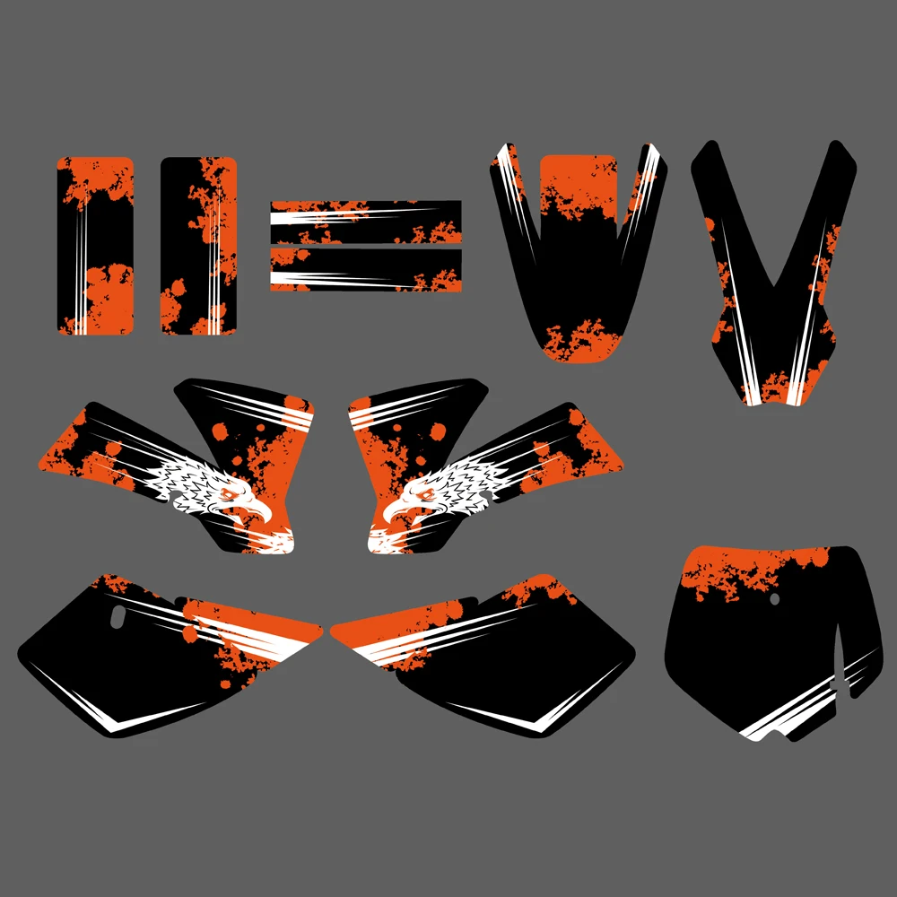 

NICECNC Fairing Graphic Background Decal Sticker For KTM SX50 KTM50 SX 50 2002 2003 2004 2005 2006 2007 2008 Customize