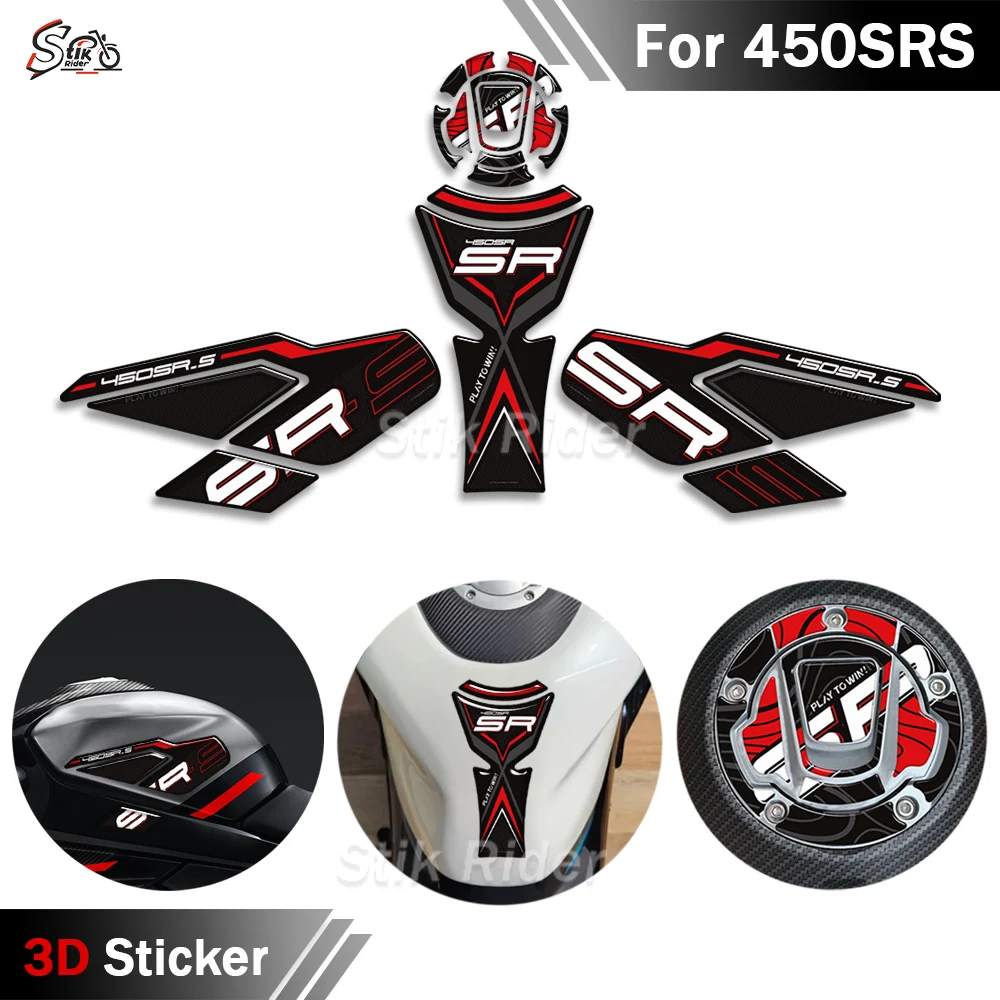 

Motorcycle For CFMOTO 450SR S 450 SR 450SRS 2023 2024 2025 Tank Pad Side Stickers Grips Gas Fuel Oil Knee Protector Decals