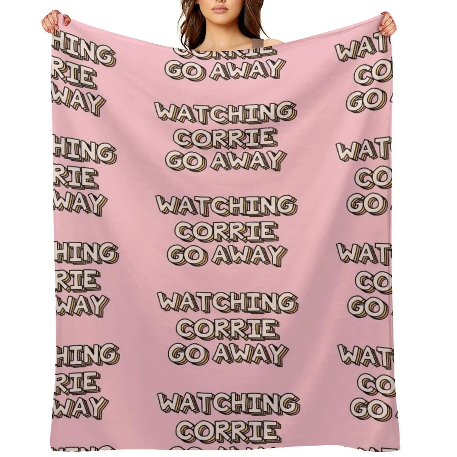 

Watching Corrie Go Away Throw Blanket Sofa Throw for winter Fashion Sofas blankets and throws Blankets