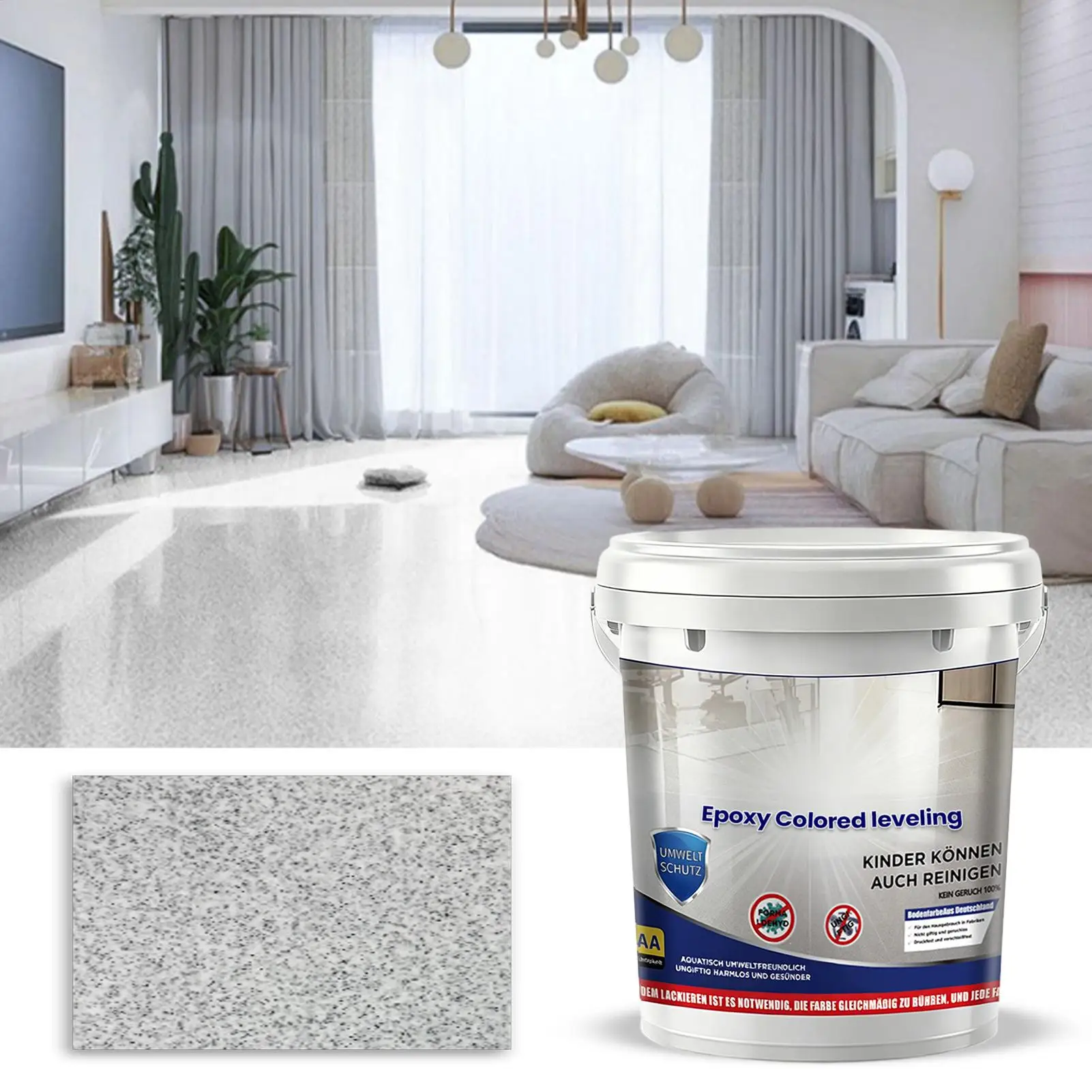 Epoxy Colored Sand Self Leveling Floor Paint Quick Drying Marble Cement Paint Durable Long-lasting Protection Wear Resistance