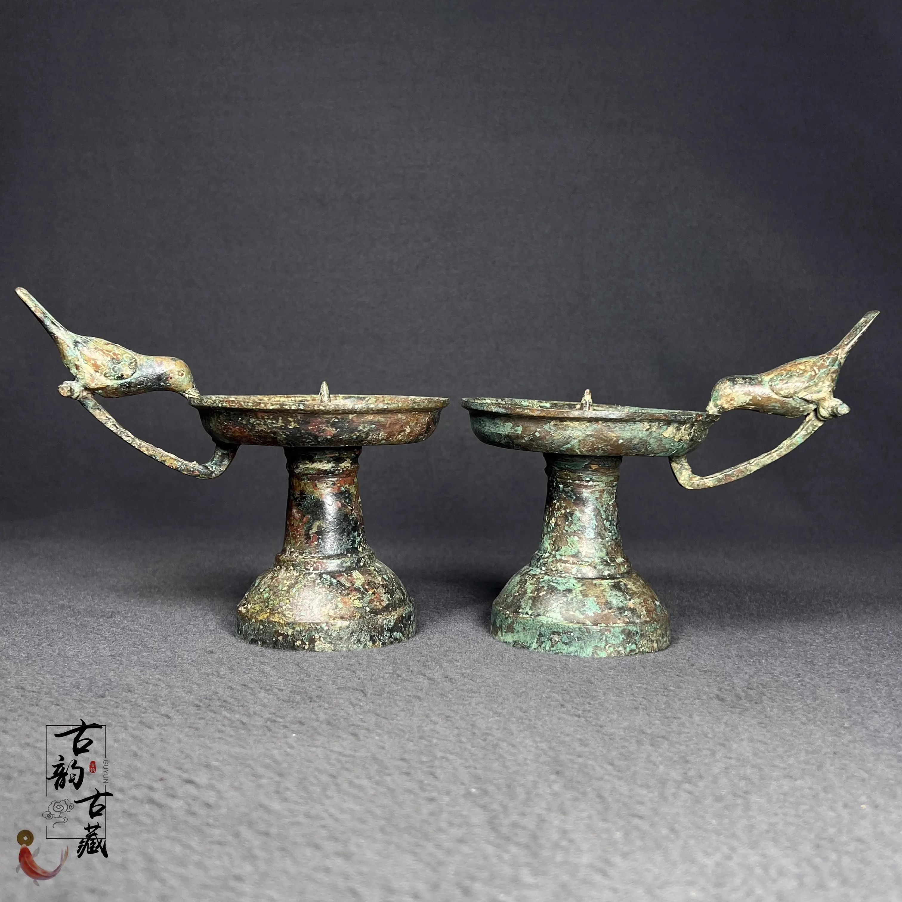 

Rare old Chinese Han Dyansty(25--186) bonze Oil lamp statue,Free shipping