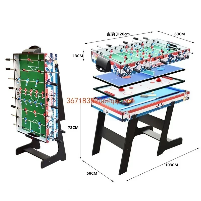 

1.2M 4 in 1 Folding Multifunctional Pool Table, Home Standing Football Table, Billiards, Table Tennis Ice Hockey