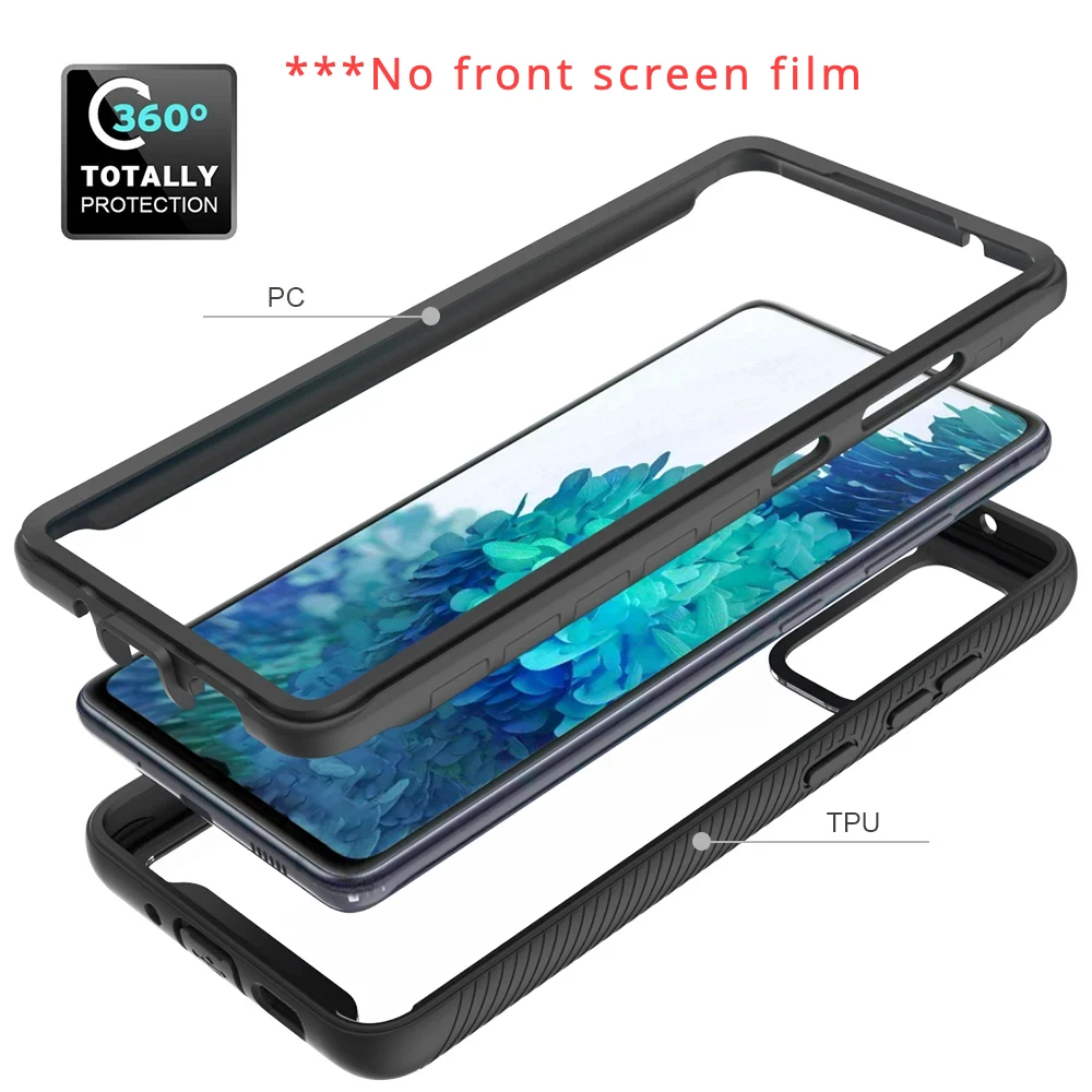 Caso híbrido TPU Sky para Samsung Galaxy, Shell à prova de choque de duas camadas, Capa Shell para S20 FE Plus Ultra, S20FE, S20 Plus, S20 +