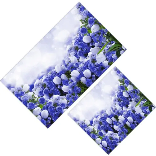 Cici Design Blue Flower Garden Closet Takımı-60x100-50x60