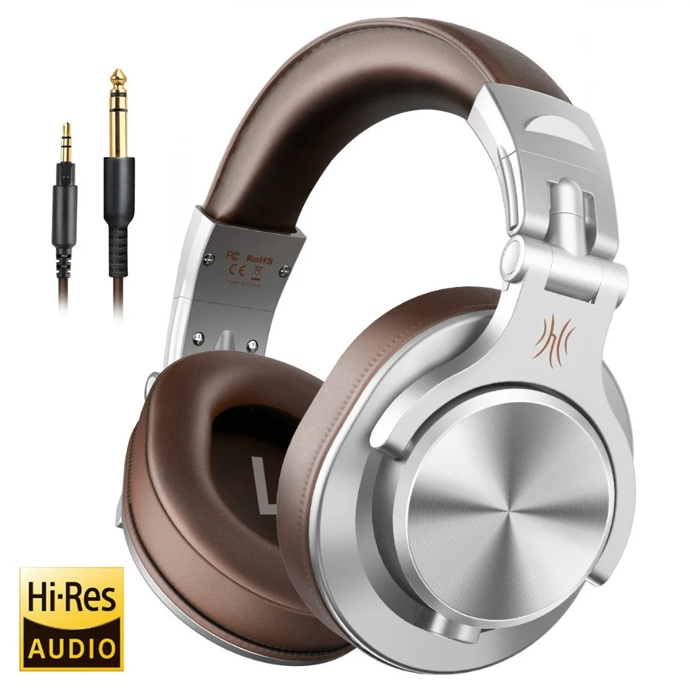 To A71 Wired Headphones For Computer Phone With Mic Over Ear Stereo Hi-Res Headset Studio Headphone For Recording Monitor