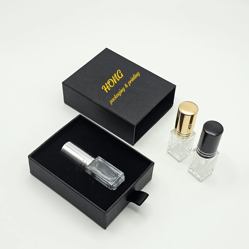 60Pcs 3ml perfume sample bottle with Sponge Inside Custom Logo Refillable atomizer perfume Empty Perfume Bottle with Box Drawer