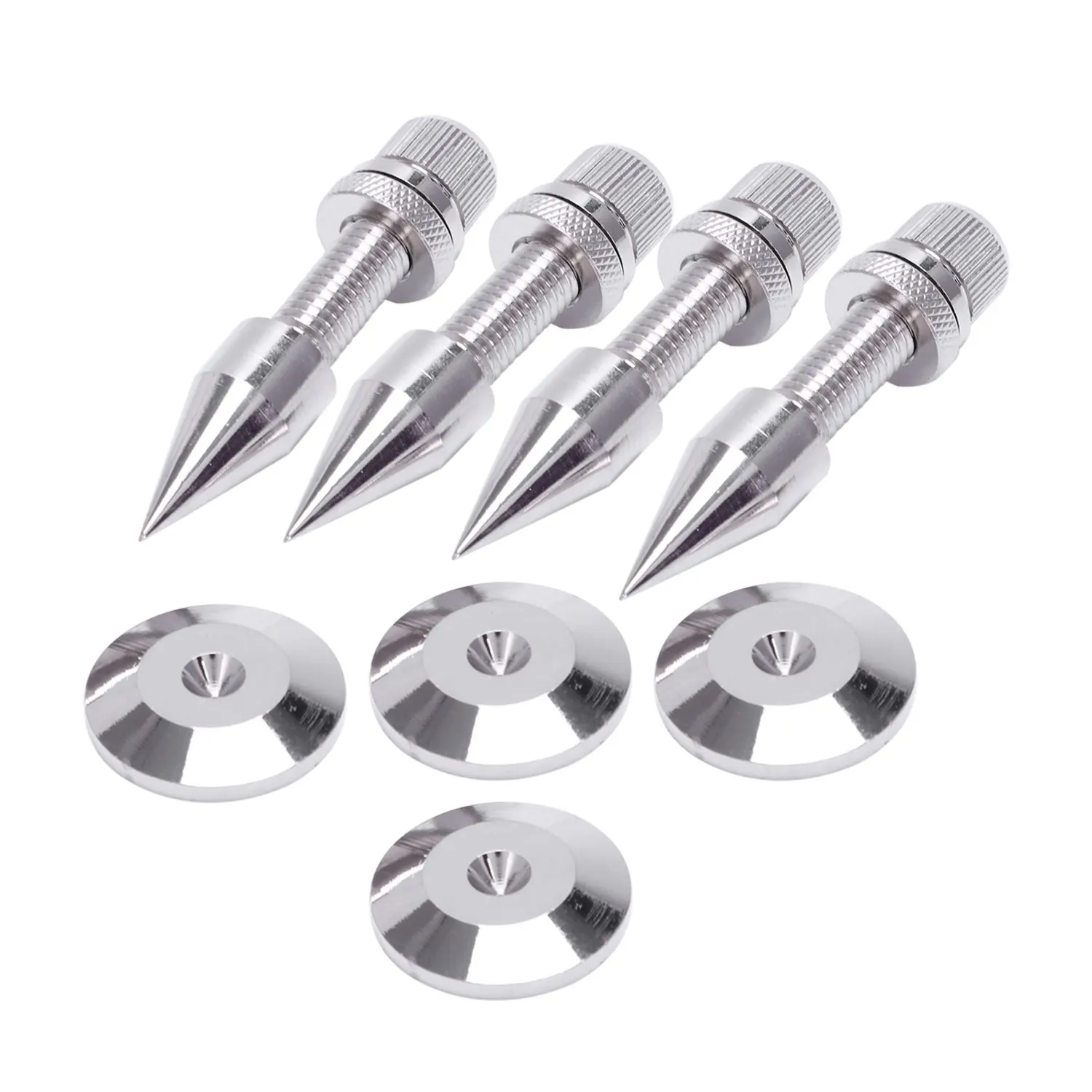 SMIEA 4 Pcs Alto-falante Spike Isolamento Spikes Stand Pé Alto-falante Hifi Almofadas de base cônica à prova de choque