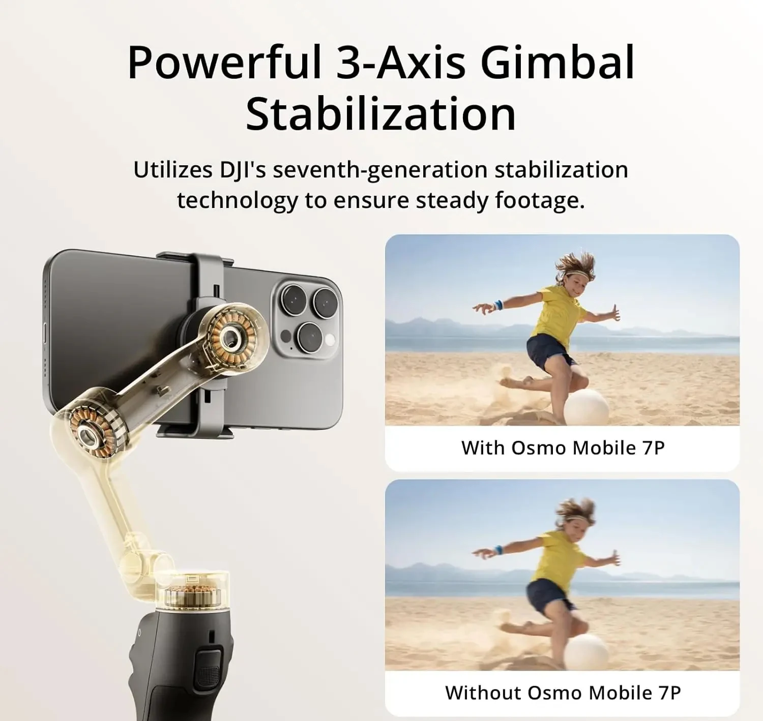 DJI Osmo Mobile 7P, estabilización robusta de 3 ejes, 10 horas de duración de la batería y carga de teléfono, original, nuevo 5