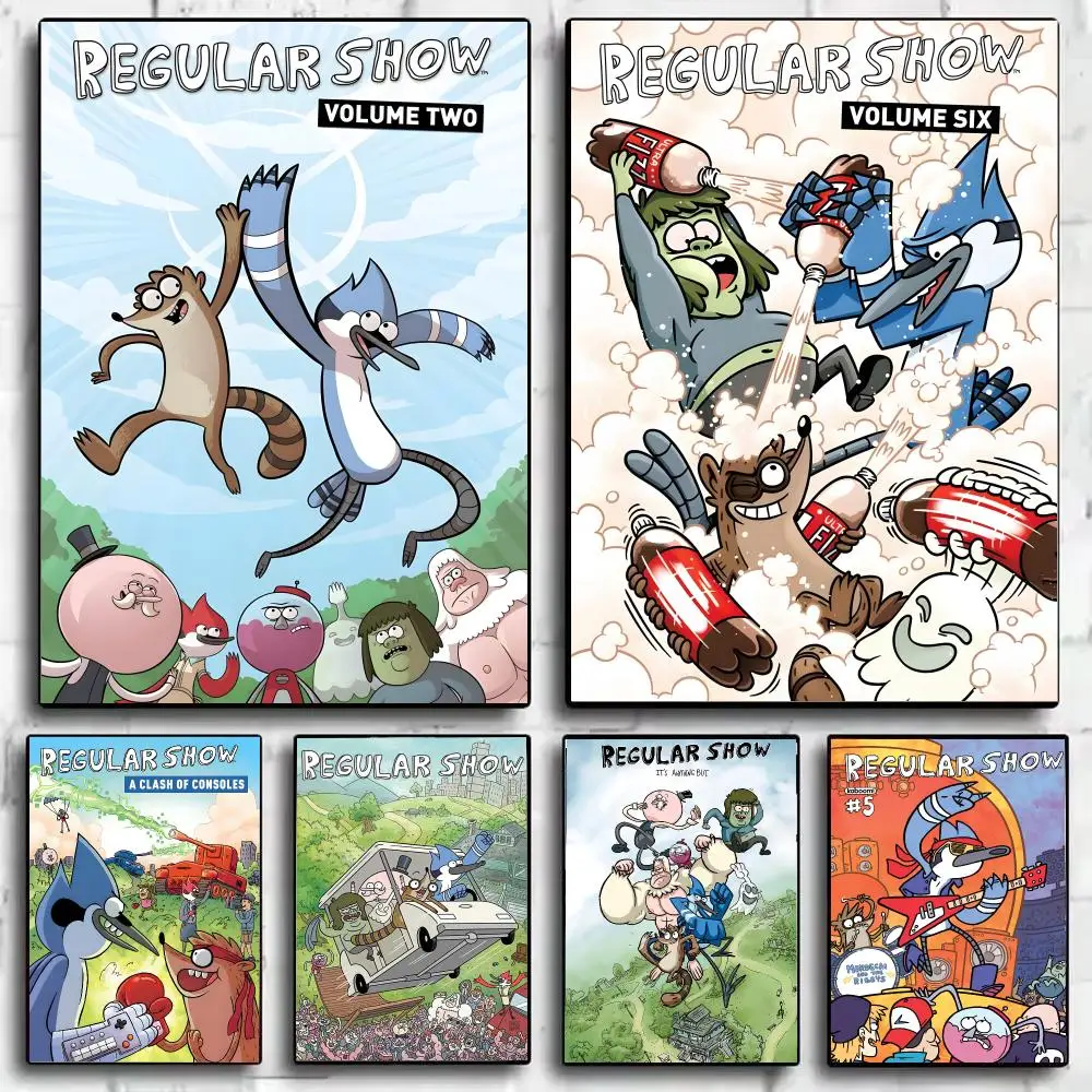R-Regular Cartoon Show Poster Self Adhesive Wall Stickers Removable Room Decor Aesthetic Space Murals Fancy Gift