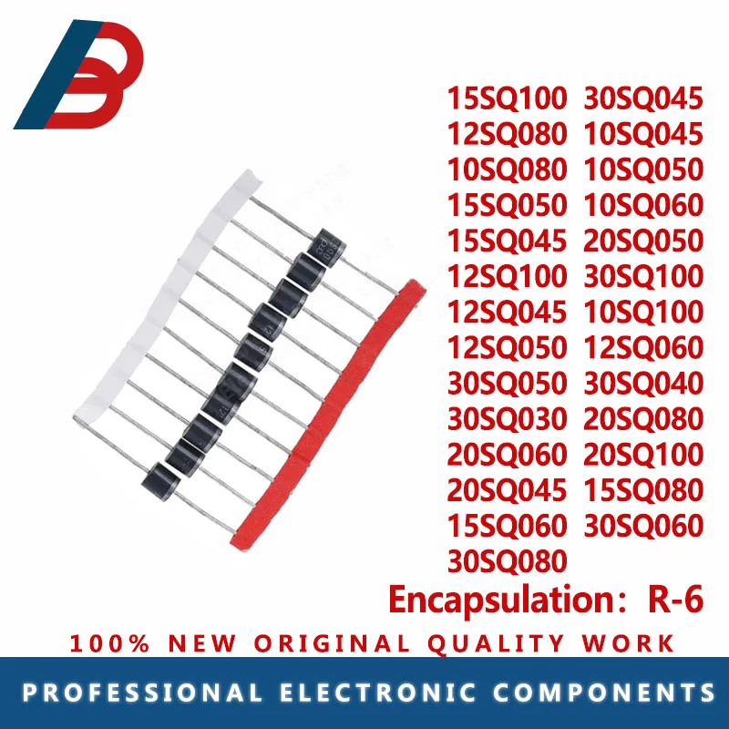 10PCS package R-6 10A 12A 15A 20A 30A Solar Schottky rectifier Diode 30SQ060 20SQ100 30SQ040 10SQ060 10SQ045 15SQ060 20SQ060 30S