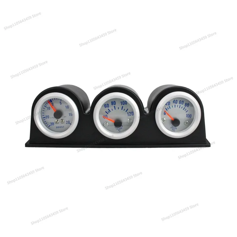 For Car modification instrument 52mm boost, water temperature, oil pressure gauge, three in one combination instrument