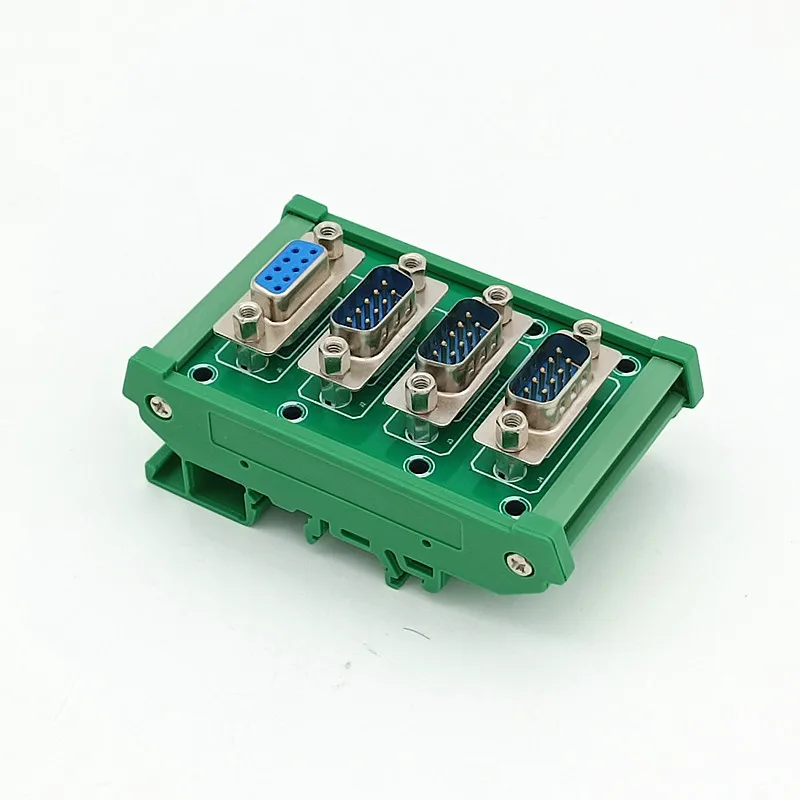 DB9 Female to Male D-SUB Buss Board Interface Modulewith DIN Rail Mount DB9 splitter