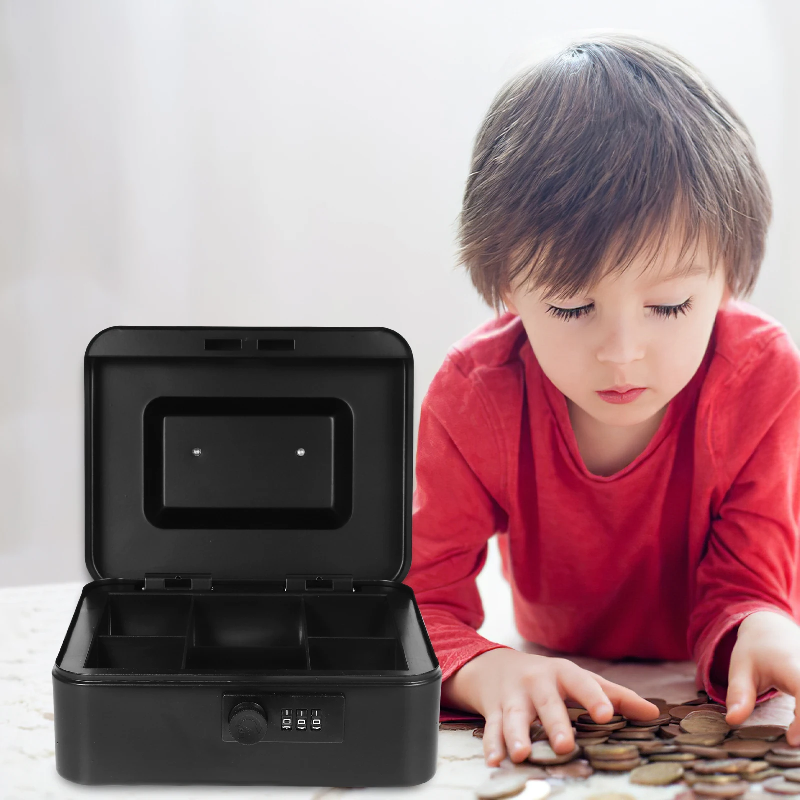 

Metal Storage With Container Home Coins Bank Organizer Boxmoney For Cash Gift Lock Box Safe Cash Lockable Box With Key