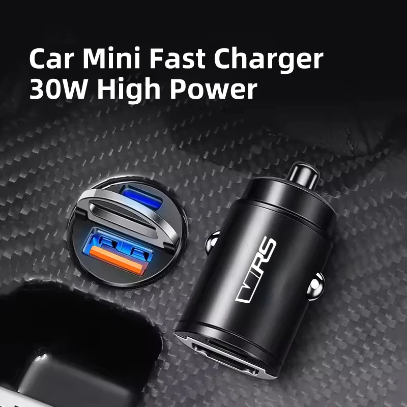 Mini Car Charger Fast Charging USB Type C Charger Accessories For Skoda VRS Octavia Kamiq Kodiaq Karoq RS Superb Fabia Rapid